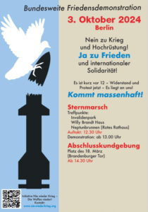 Plakat zur Demo am 2024-10-03 in Berlin.